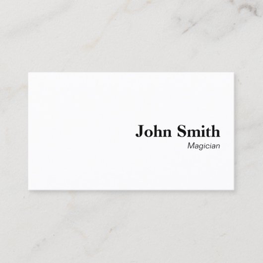 Eenvoudig, minimalistisch Visitekaartje van de Mag (Voorkant)