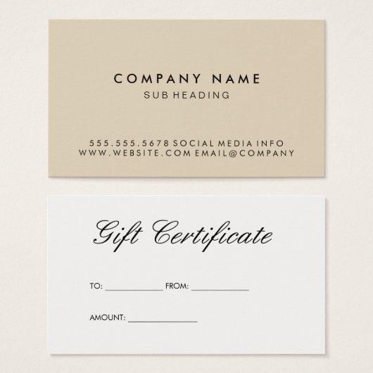 Eenvoudig Minimalistisch Visitekaartjes (Voorkant /achterkant)