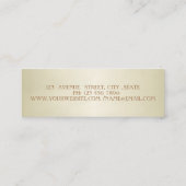 Eenvoudig minimalistisch voor elegante professione mini visitekaartje (Achterkant)