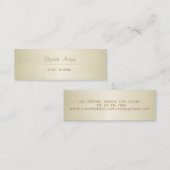 Eenvoudig minimalistisch voor elegante professione mini visitekaartje (Voorkant / Achterkant)