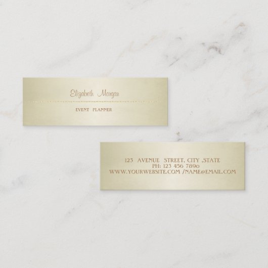 Eenvoudig minimalistisch voor elegante professione mini visitekaartje (Voorkant / Achterkant)