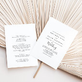 Eenvoudig minimalistisch voor- en achterhuwelijk kaart