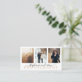 Eenvoudig minimalistisch voor fotografie visitekaartje (Staand voorkant)