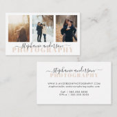 Eenvoudig minimalistisch voor fotografie visitekaartje (Voorkant / Achterkant)