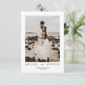 Eenvoudig minimalistisch voor ons beste-dag-fotohu bedankkaart (Staand voorkant)