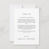 Eenvoudig minimalistisch voor ons beste-dag-fotohu bedankkaart (Achterkant)