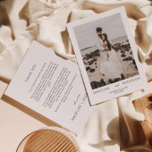 Eenvoudig minimalistisch voor ons beste-dag-fotohu bedankkaart