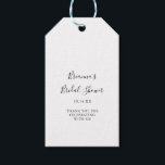 Eenvoudig minimalistisch Vrijgezellenfeest Cadeaulabel<br><div class="desc">Deze eenvoudige minimalistische vrijgezellenfeesten cadeau labels zijn ideaal voor een moderne bruiloftsdouche. Het eenvoudige en elegante ontwerp heeft klassieke en fancy scripttypografie in zwart-wit.</div>