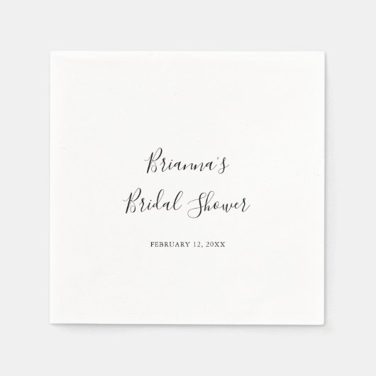 Eenvoudig minimalistisch Vrijgezellenfeest Servet (Voorkant)