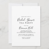 Eenvoudig minimalistisch Vrijgezellenfeest Tea Par Kaart (Voorkant)