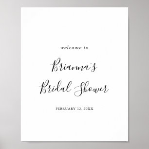 Eenvoudig minimalistisch Vrijgezellenfeest Welkom Poster