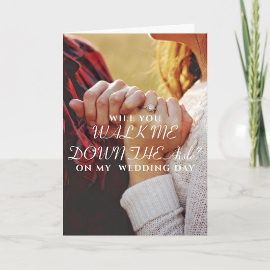 Eenvoudig minimalistisch WALK ME NAAR HET AISEL Kaart (Voorkant)