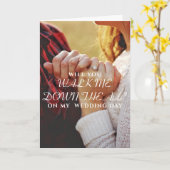 Eenvoudig minimalistisch WALK ME NAAR HET AISEL Kaart (Gele Bloem)