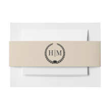 Eenvoudig Minimalistisch Warm Zand Monogram