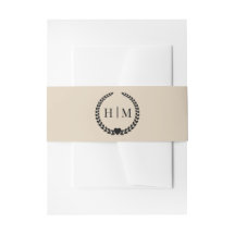 Eenvoudig Minimalistisch Warm Zand Monogram 