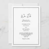 Eenvoudig minimalistisch we doen bruiloft uitnodig kaart (Voorkant)