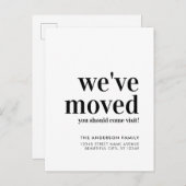 Eenvoudig minimalistisch: we hebben Modern Black M Aankondigingskaart (Voorkant / Achterkant)