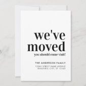 Eenvoudig Minimalistisch We Zijn Verhuisd Modern F Aankondiging (Voorkant)