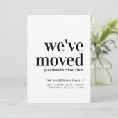 Eenvoudig Minimalistisch We Zijn Verhuisd Modern F Aankondiging (Staand voorkant)