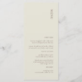 Eenvoudig Minimalistisch Weddenschap Menu (Voorkant)