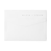 Eenvoudig minimalistisch weddenschap rond label (Achterkant)