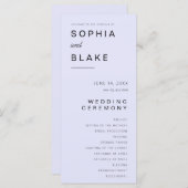 Eenvoudig minimalistisch weddenschap tussen lavena (Voorkant / Achterkant)