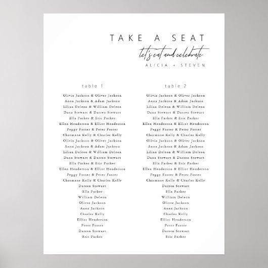 Eenvoudig minimalistisch weddenschapskaartje poster (Voorkant)