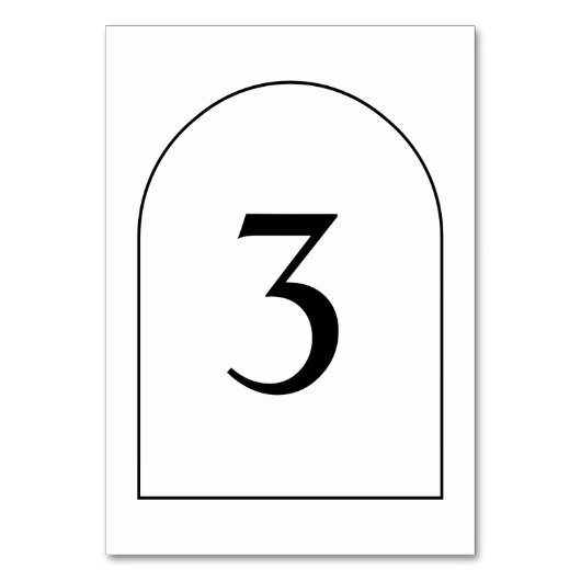 Eenvoudig minimalistisch weddenschapsnummer kaart (Voorkant)