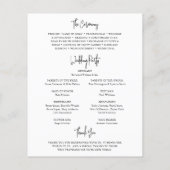 Eenvoudig minimalistisch weddenschapsprogramma voo flyer (Achterkant)