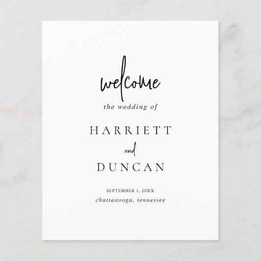 Eenvoudig minimalistisch weddenschapsprogramma voo flyer (Voorkant)