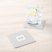 Eenvoudig minimalistisch Wedding Black ID523 Squar Kartonnen Onderzetters (Insitu)