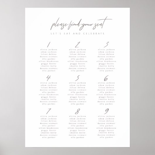 Eenvoudig minimalistisch wedijverplaatje poster (Voorkant)