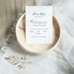 Eenvoudig minimalistisch weduwenmenu Keuze RSVP<br><div class="desc">Deze eenvoudige minimalistische trouwmenukaarten zijn perfect voor een moderne bruiloft. Het eenvoudige en elegante ontwerp kenmerkt klassieke en fancy manuscripttypografie in zwart-wit.</div>