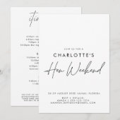 Eenvoudig minimalistisch weekend met rondweg kaart (Voorkant / Achterkant)