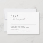 Eenvoudig minimalistisch Wees ons gast Weddenschap RSVP Kaartje (Voorkant)