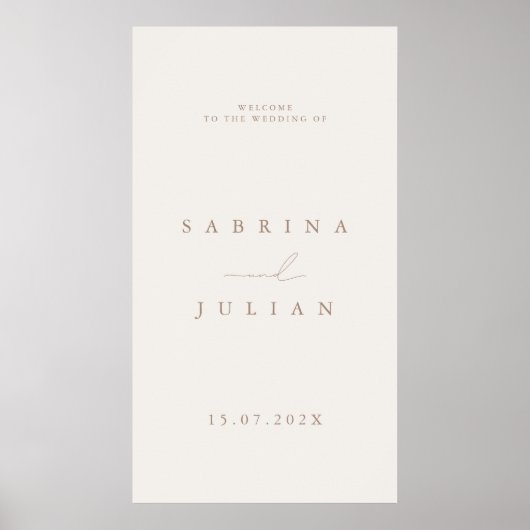 Eenvoudig minimalistisch welkomstPoster voor buite Poster (Voorkant)