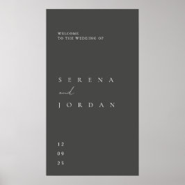 Eenvoudig minimalistisch welkomstPoster voor buite Poster