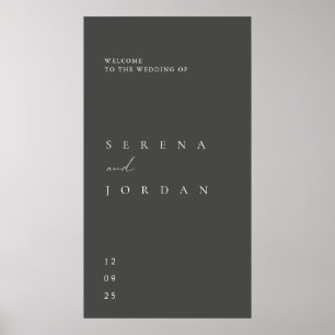 Eenvoudig minimalistisch welkomstPoster voor buite Poster