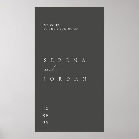 Eenvoudig minimalistisch welkomstPoster voor buite Poster (Voorkant)