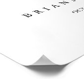 Eenvoudig minimalistisch welkomstteken voor bruilo poster (Hoek)