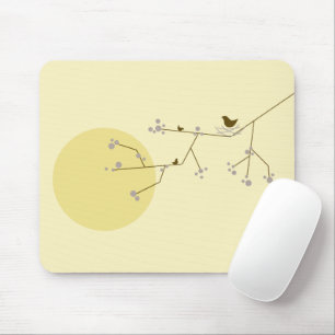 Eenvoudig Minimalistisch Whimsical Nestelende Voge Muismat