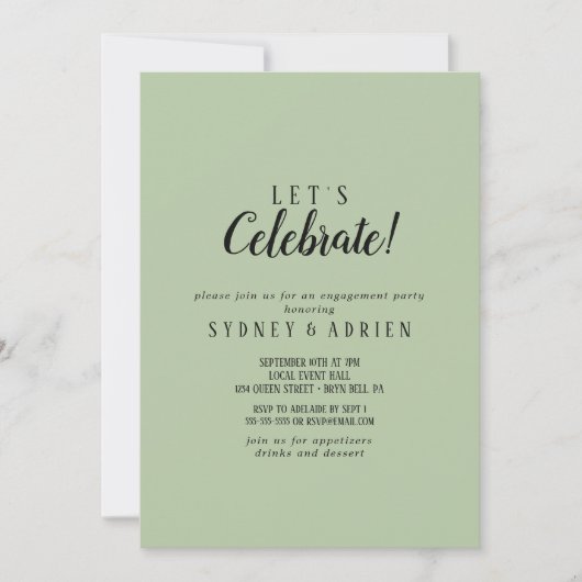 Eenvoudig minimalistisch|Wijze Laten we feest vier Kaart (Voorkant)