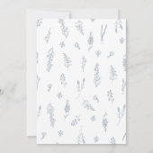 Eenvoudig minimalistisch wild-mosterd blauw huweli kaart (Achterkant)