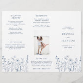 Eenvoudig Minimalistisch Wildflower Boho Wedding P (Voorkant)
