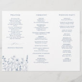 Eenvoudig Minimalistisch Wildflower Boho Wedding P (Achterkant)