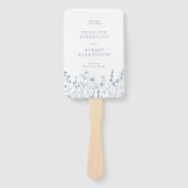 Eenvoudig minimalistisch Wildflower-huwelijksprogr Handwaaier (Voorkant)