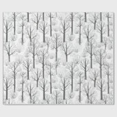 Eenvoudig minimalistisch winterpatroon cadeaupapier (Vlak)