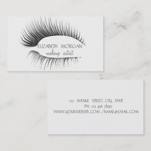 Eenvoudig, minimalistisch, wit, as visitekaartje (Voorkant / Achterkant)