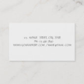 Eenvoudig, minimalistisch, wit, as visitekaartje (Achterkant)