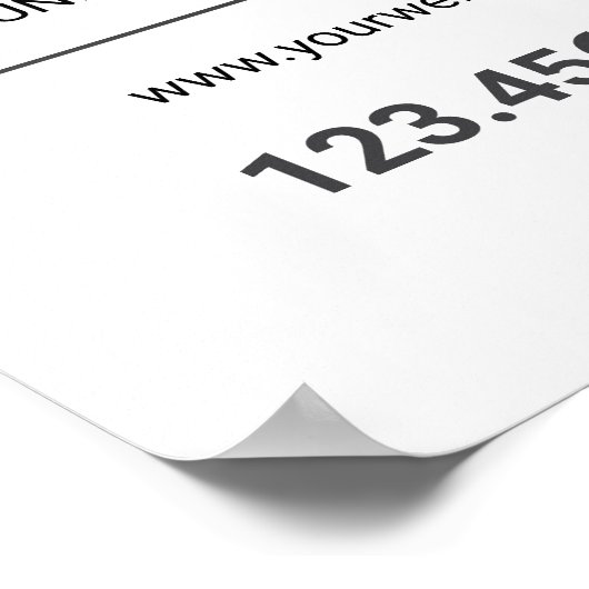 Eenvoudig minimalistisch wit en zwart schoonheidss poster (Hoek)